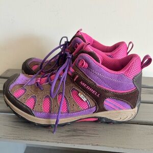 Merrell Girls Chameleon Mid-Lace Waterproof Hiking Boots Size 3.5